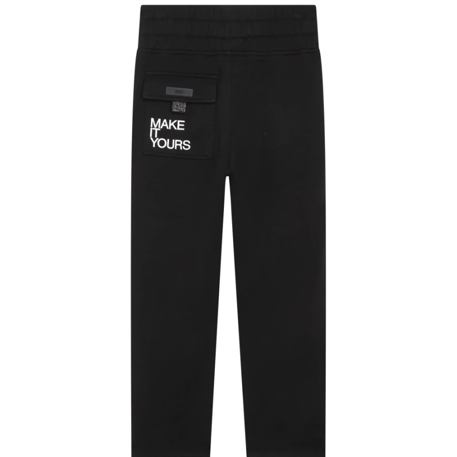 DKNY Girls' Black Fleece Jogging Pants for Comfort & Style