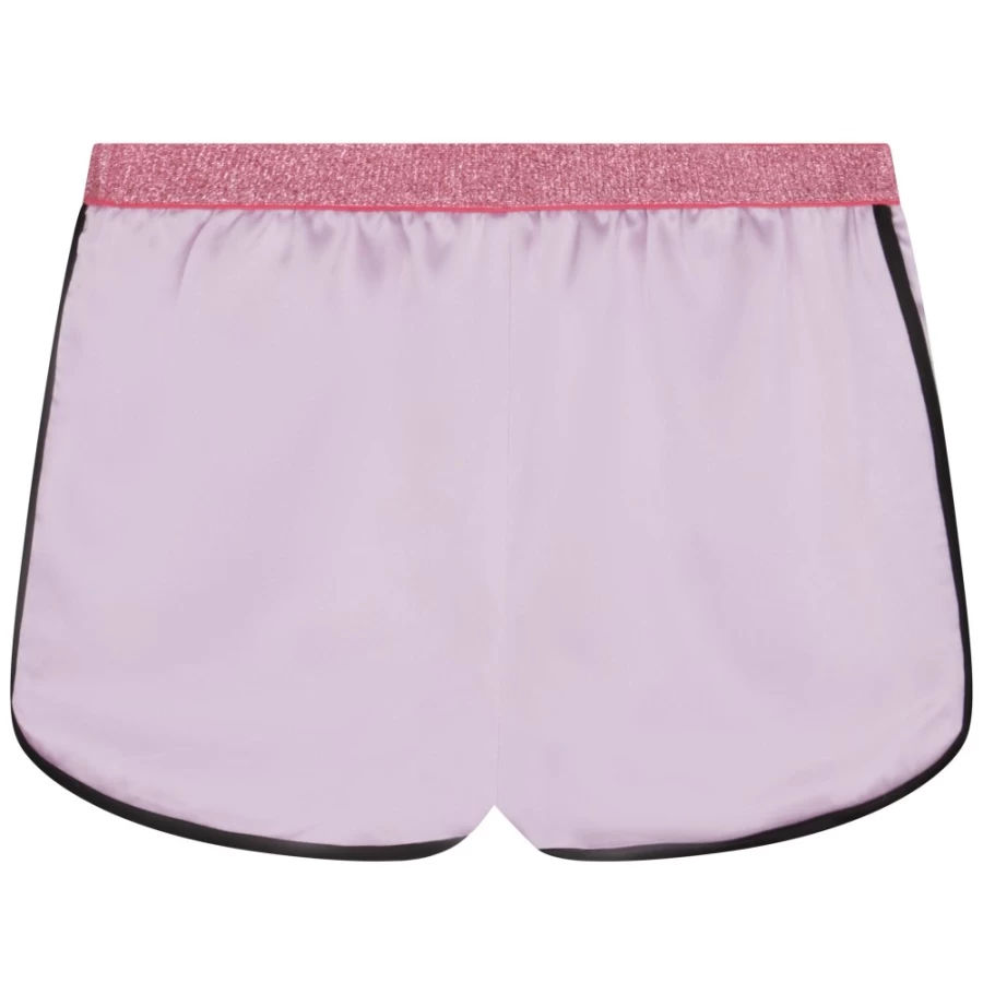 SONIA RYKIEL Girls' Lilac Satin Shorts | Comfortable & Stylish Summer Wear