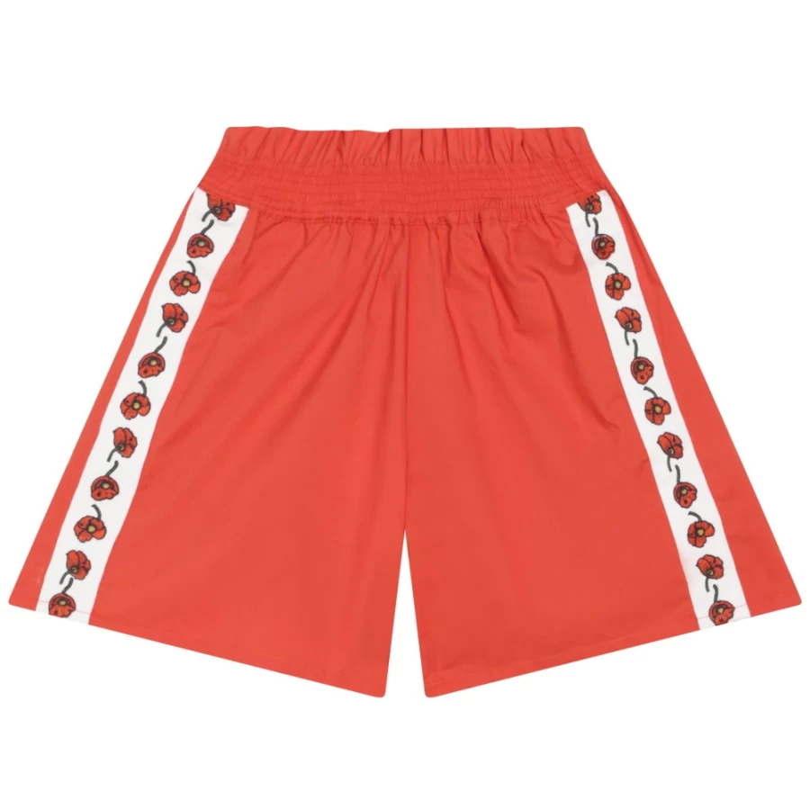 KENZO KIDS Girls Cadmium Red Short - Stylish and Comfortable Shorts for Girls