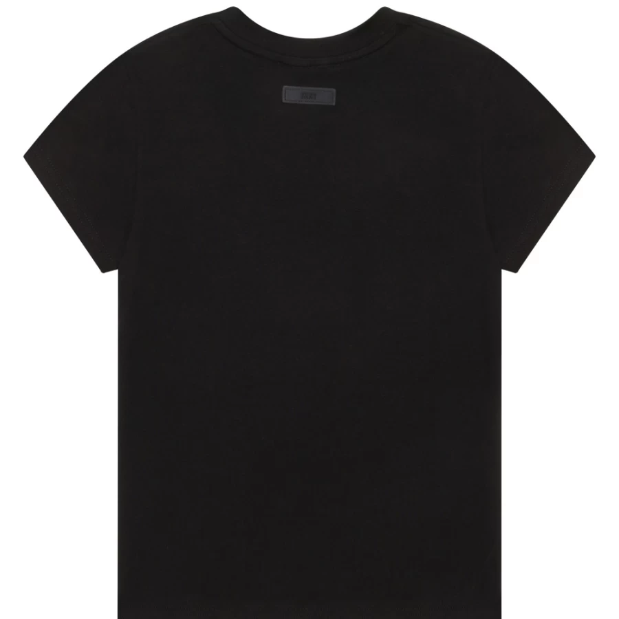DKNY Girls' Black Short-Sleeved T-Shirt for Casual Wear