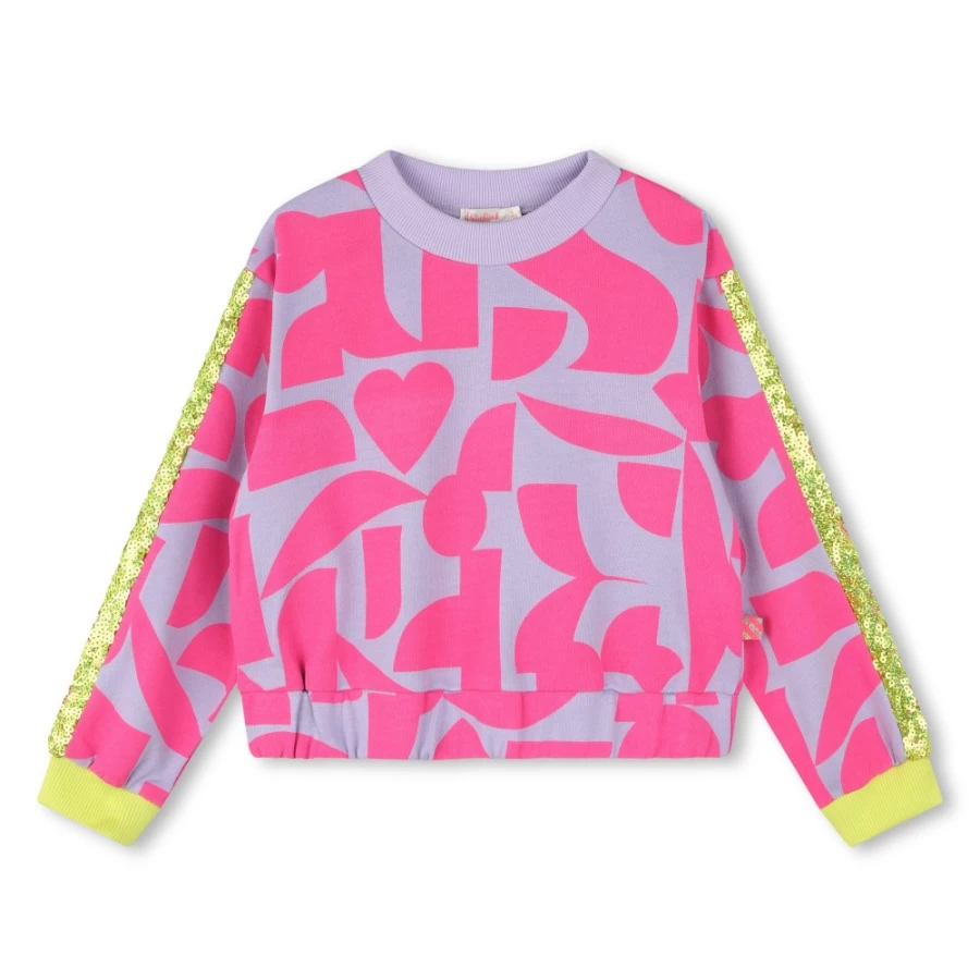 BILLIEBLUSH Girls' Fleece Sweatshirt in Malabar Fluorescent - Soft & Cozy Pullover