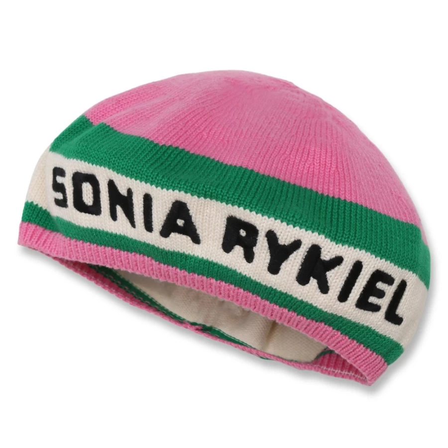 SONIA RYKIEL Girls' Apricot Tricot Knit Hat