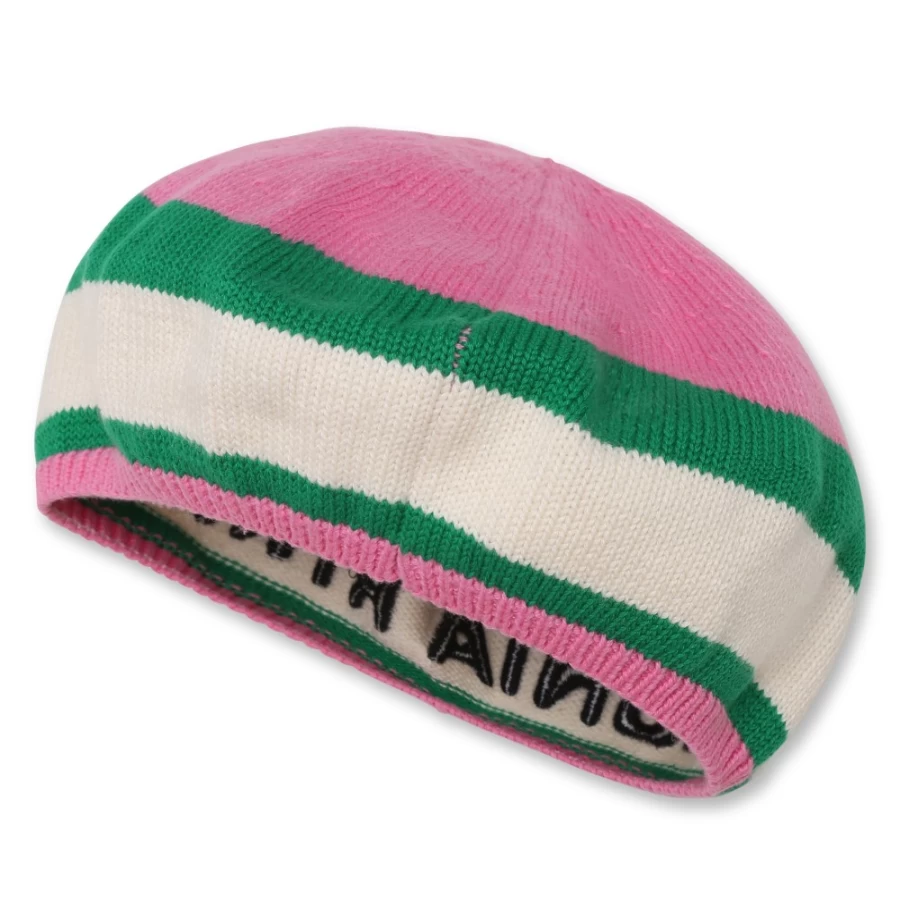 SONIA RYKIEL Girls' Apricot Tricot Knit Hat