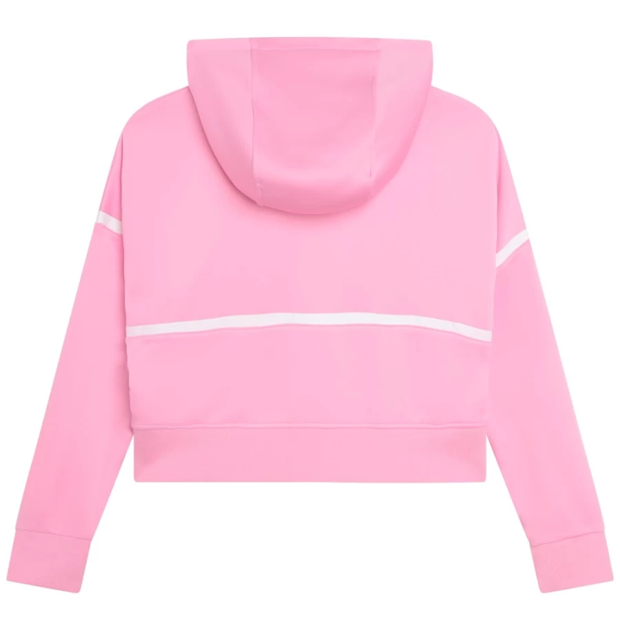 KARL LAGERFELD KIDS Pink Hooded Jogging Cardigan for Girls