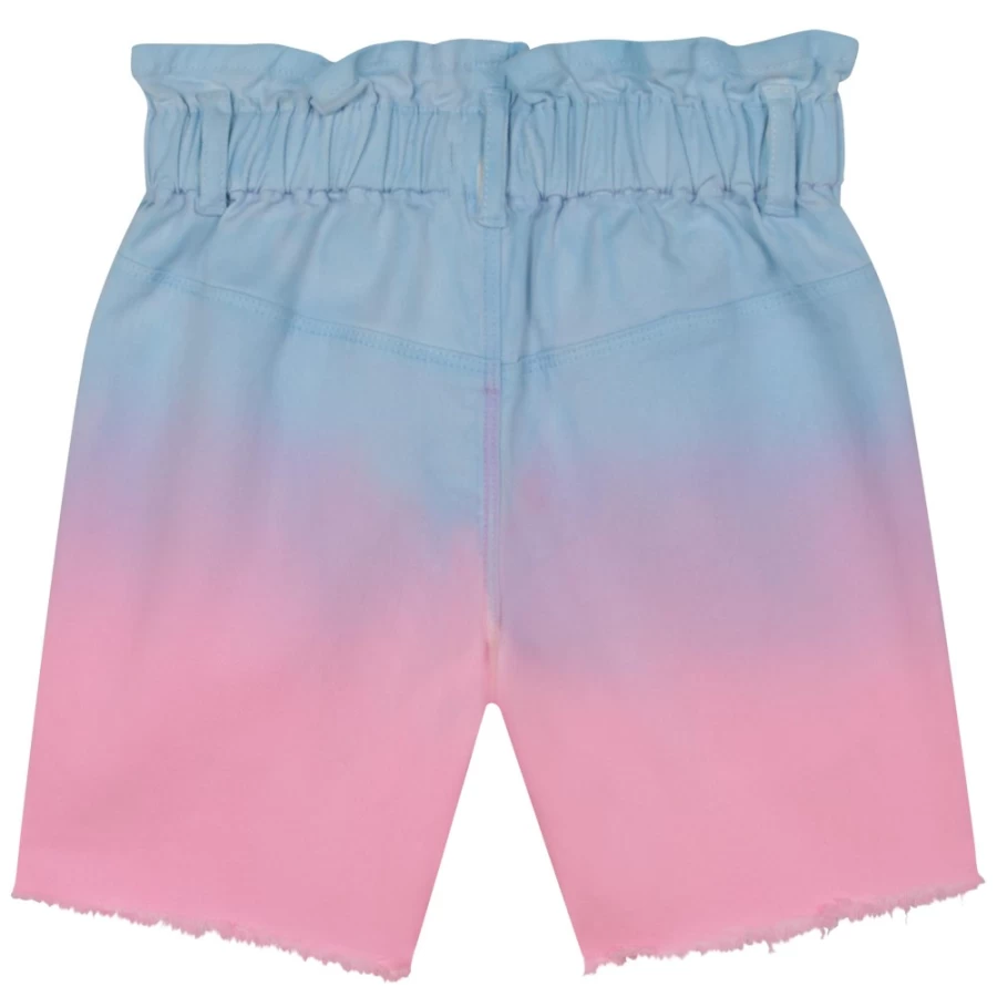 BILLIEBLUSH Girls' Pink & Blue Multicolored Bermuda Shorts for Kids