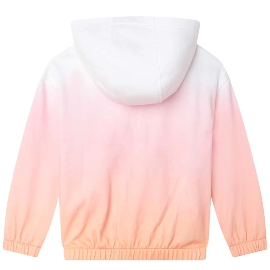 KENZO KIDS Girls Gold Yellow Zip-Up Hooded Sweatshirt