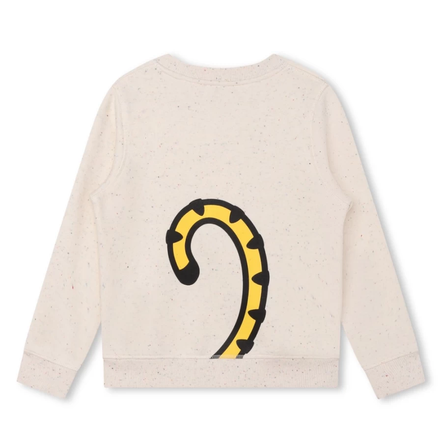 KENZO KIDS Girl's Printed Fleece Sweatshirt in Wicker (22C) - Cozy & Stylish Pullover