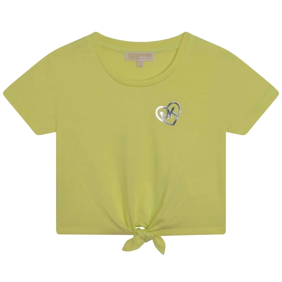 MICHAEL KORS Girl's Citrine Short-Sleeved Knotted T-Shirt for Girls
