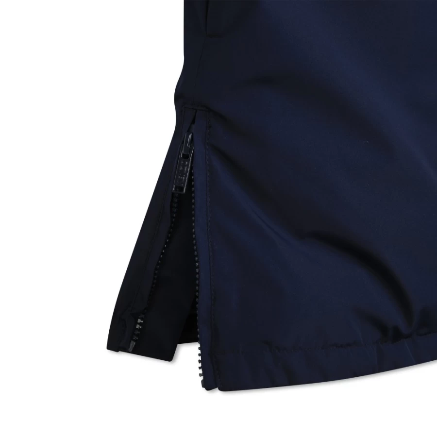 KENZO KIDS Navy Water-Repellent Hooded Puffer Jacket for Girls
