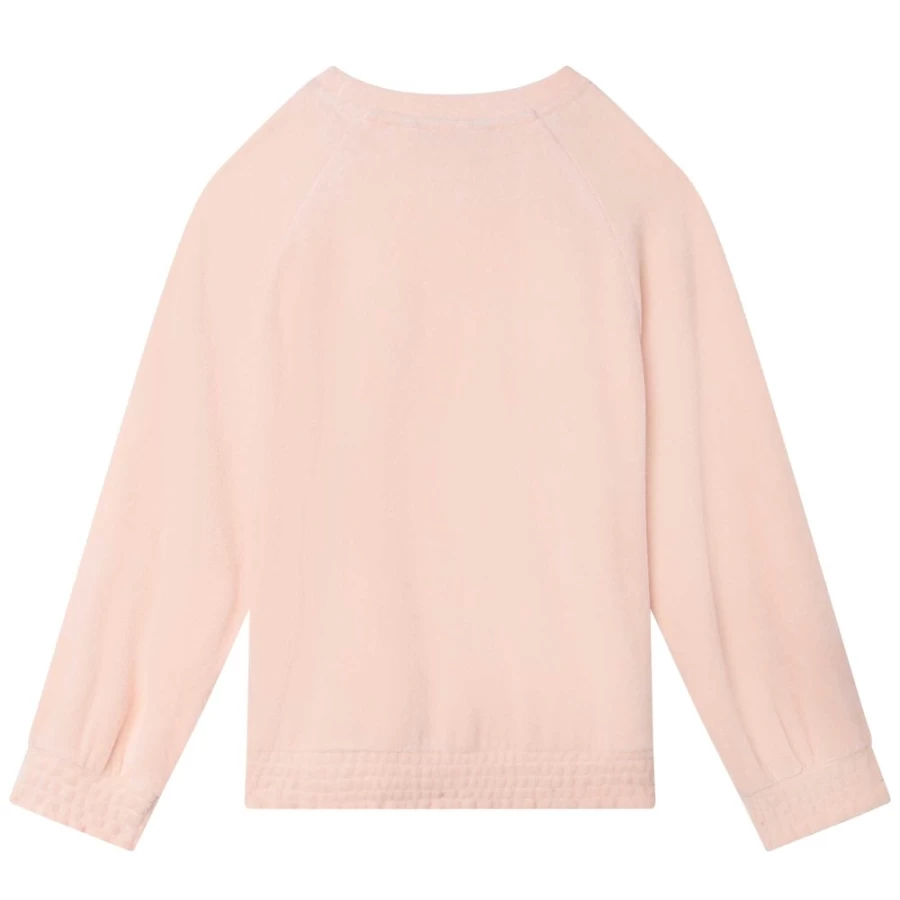 AIGLE Girls Cotton Sweatshirt in Washed Pink - Soft & Comfortable Pullover