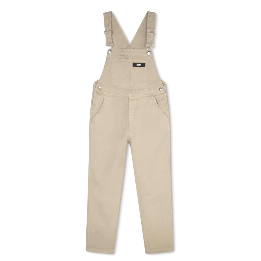 DKNY Girls' Dyed Cotton Overalls – Stylish & Comfortable Playwear