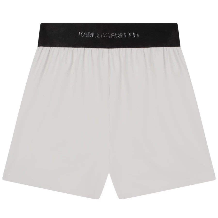 KARL LAGERFELD KIDS Girl's Trench Check Novelty Logo Waist Shorts for Girls
