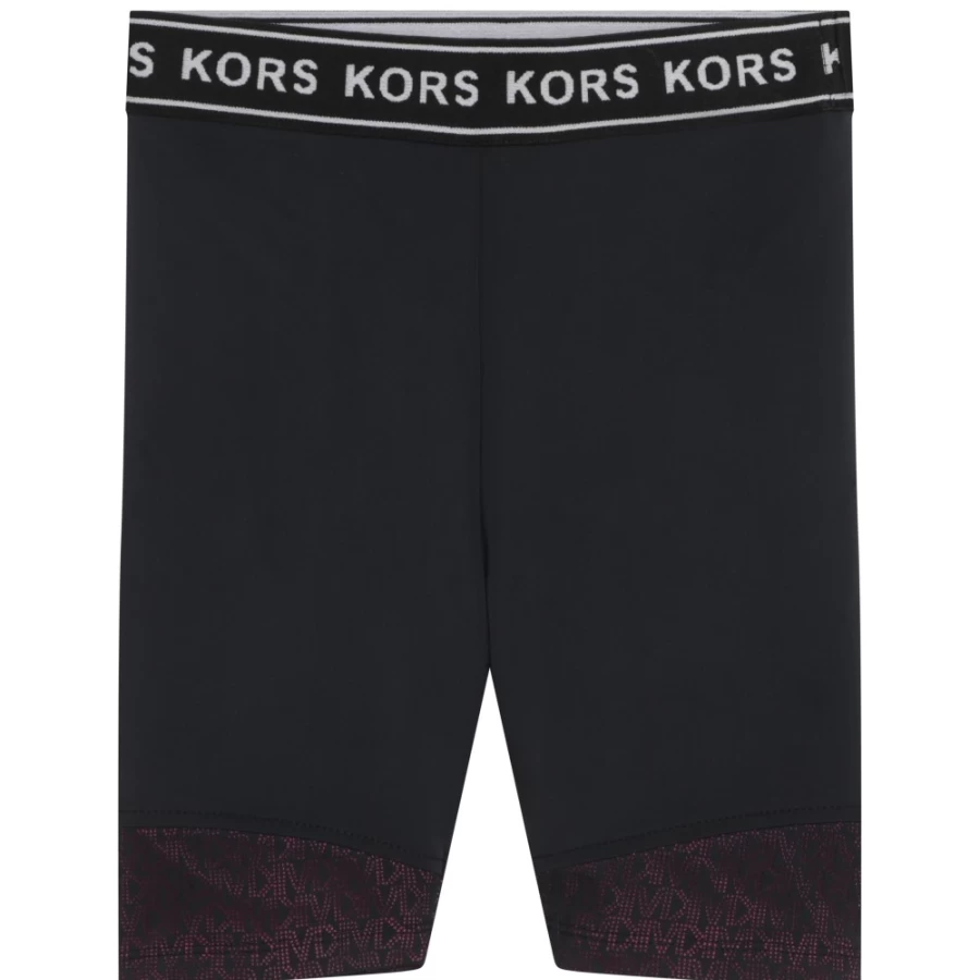 MICHAEL KORS Girls' Black Novelty Cycling Shorts for Active Wear