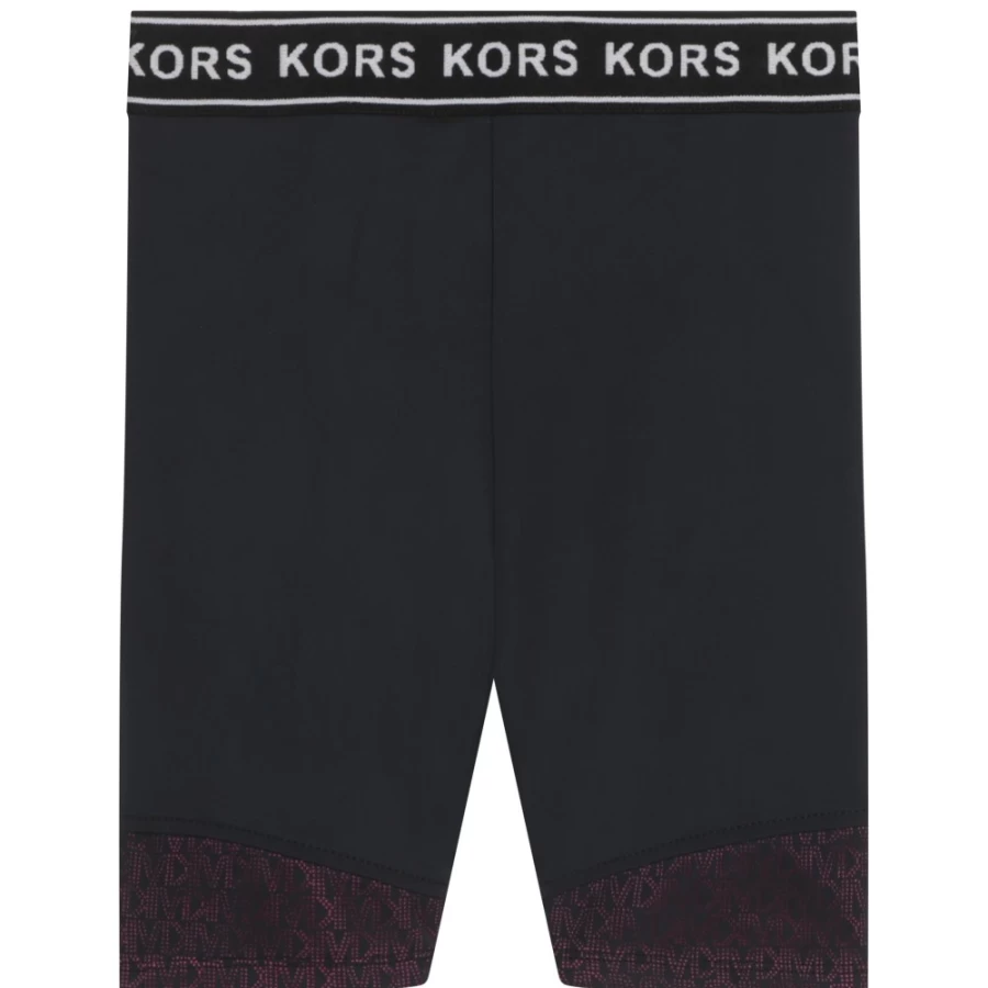 MICHAEL KORS Girls' Black Novelty Cycling Shorts for Active Wear