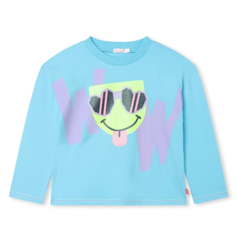 BILLIEBLUSH Blue Dish Long-Sleeved T-Shirt for Girls - Stylish Comfort Top