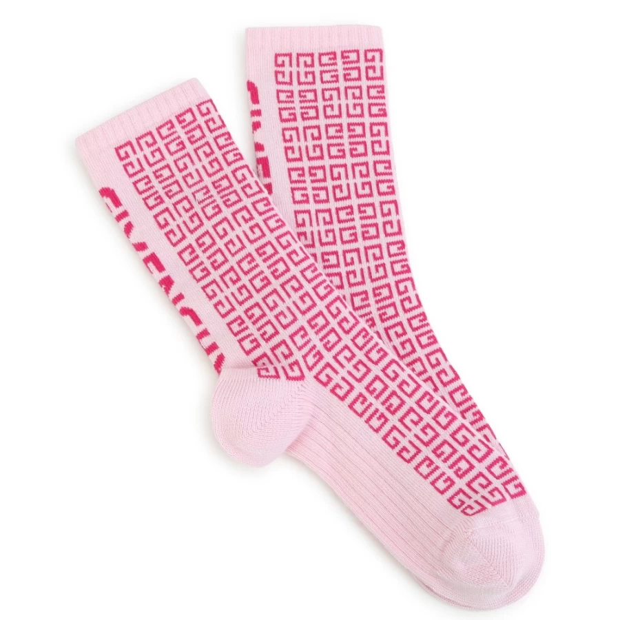 GIVENCHY Marshmallow High Socks for Girls - Soft & Stylish Knee-High Socks (44Z)