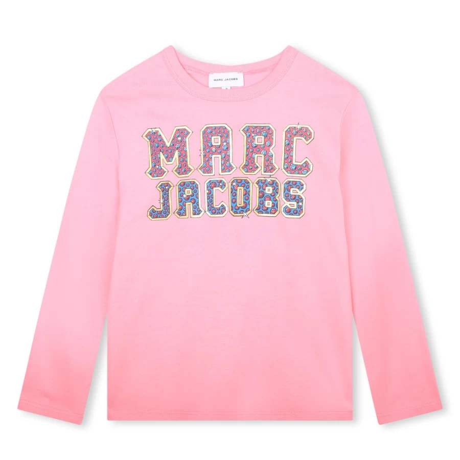 MARC JACOBS Girls' Apricot Long-Sleeve T-Shirt for Kids