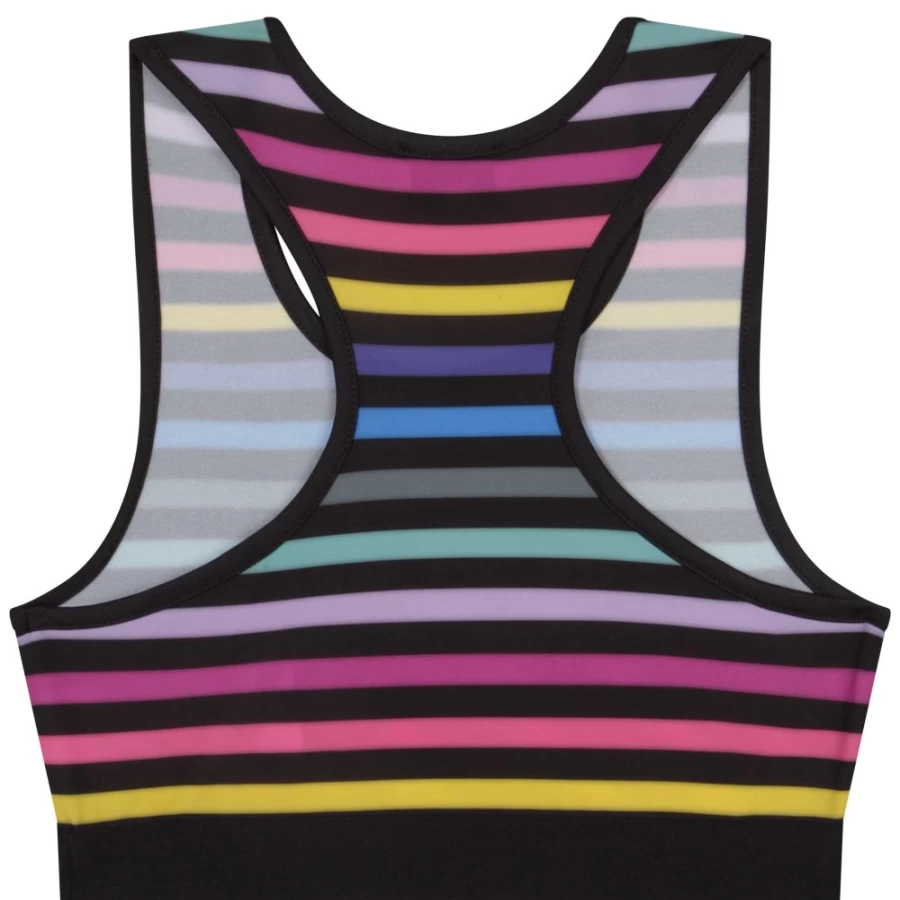 SONIA RYKIEL Girls' Multicoloured Striped Sports Bra for Active Wear