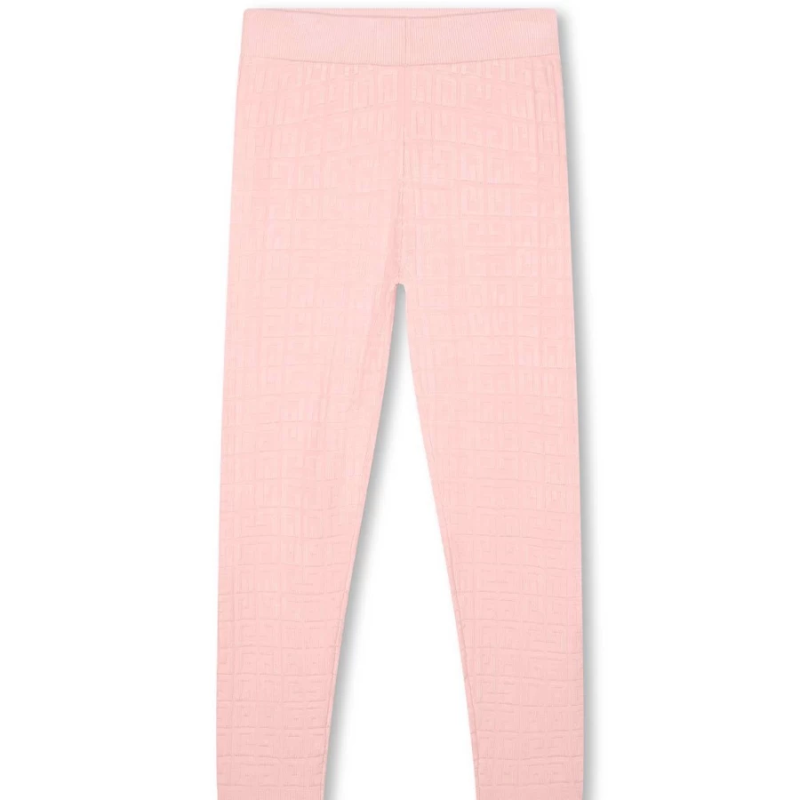 Givenchy Knit Leggings for Girls with 4G Motif in Marshmallow