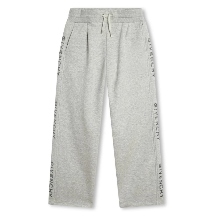 GIVENCHY Pale Blue Wide-Leg Fleece Trousers for Girls