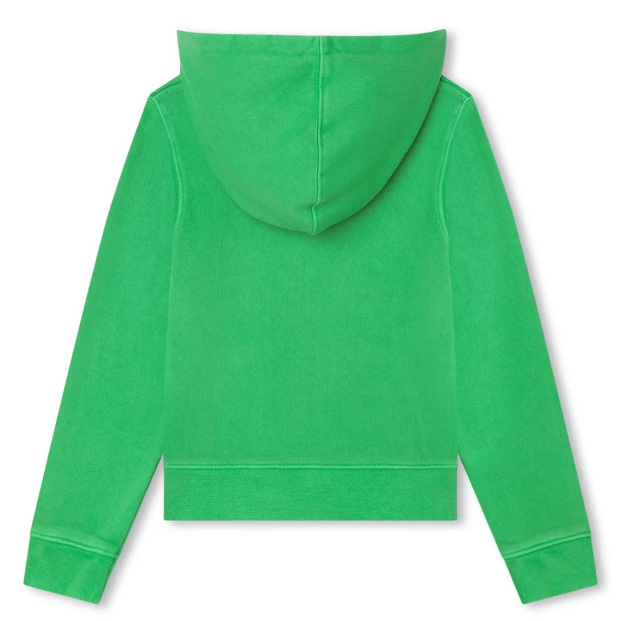 ZADIG & VOLTAIRE Girls' Lime Hooded Fleece Sweatshirt for Kids
