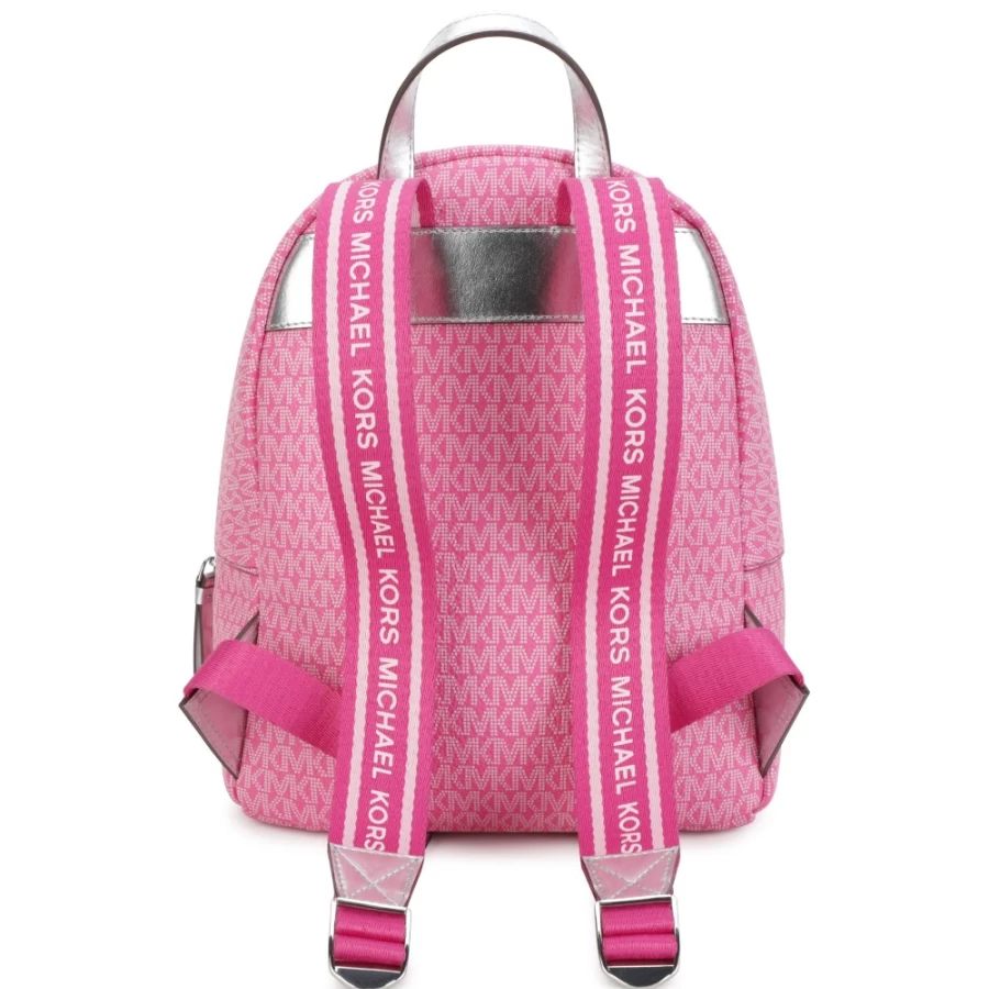 MICHAEL KORS Fuxia Pink Logo Print Rucksack Backpack for Girls