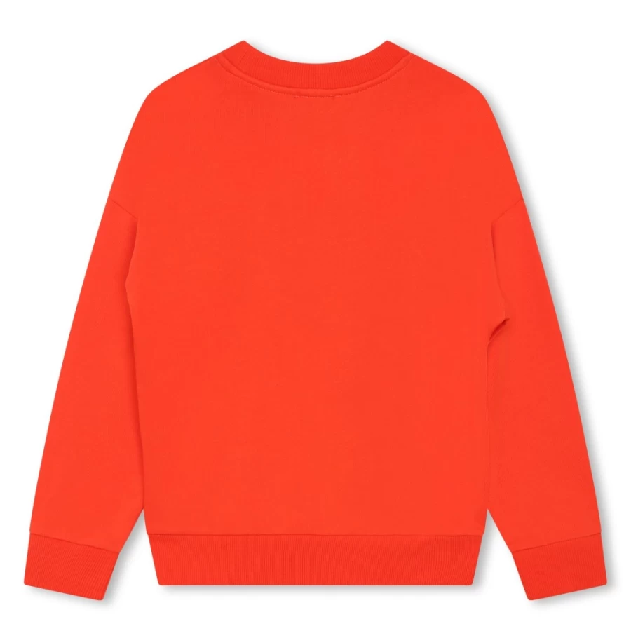 KENZO KIDS Girls' Cotton Fleece Sweatshirt in Poppy - Soft & Comfortable Pullover