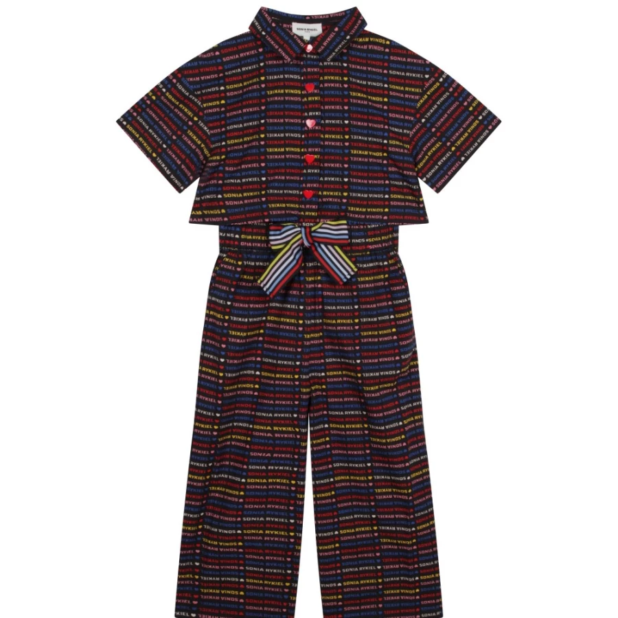SONIA RYKIEL Girls' Multicoloured Cotton Jumpsuit - Stylish & Comfortable Outfit