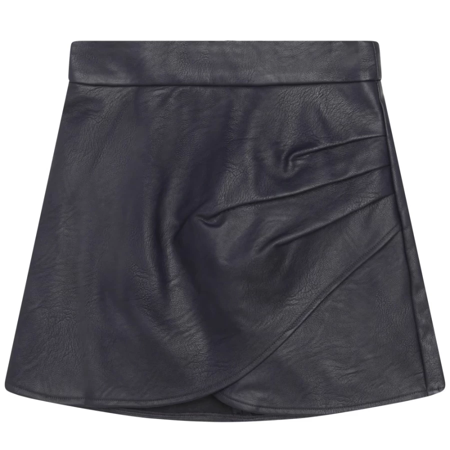 ZADIG & VOLTAIRE Navy Coated Zip-Up Skirt for Girls