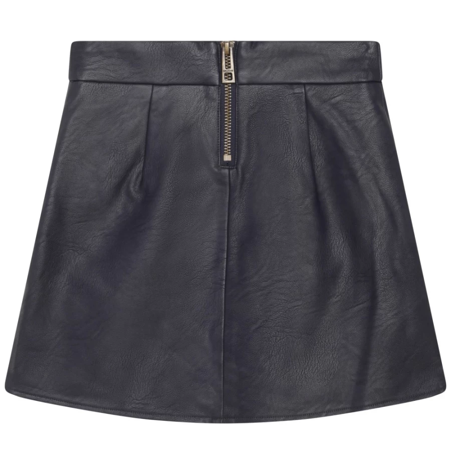 ZADIG & VOLTAIRE Navy Coated Zip-Up Skirt for Girls