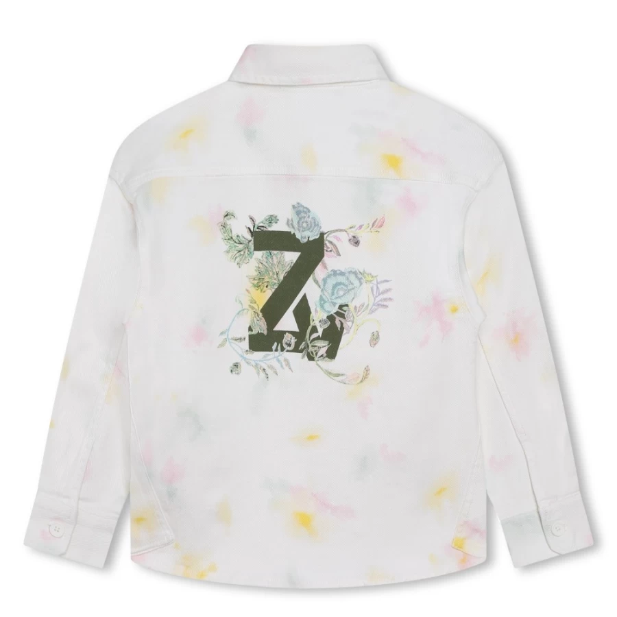ZADIG & VOLTAIRE Girls' White Heavy Cotton Shirt Jacket